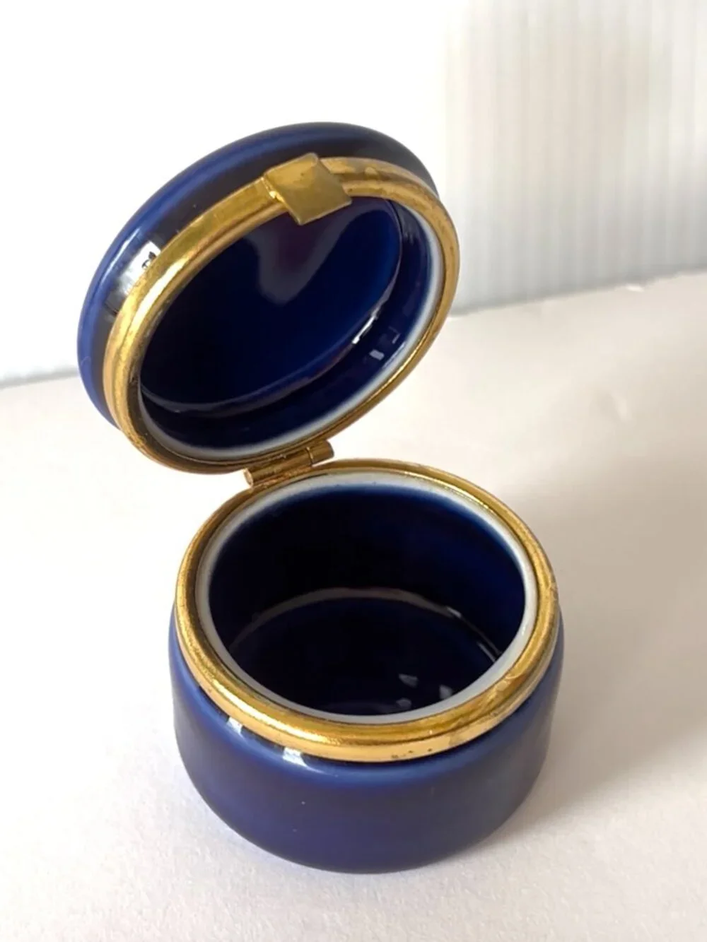 Cobalt LIMOGES FRANCE Trinket Box